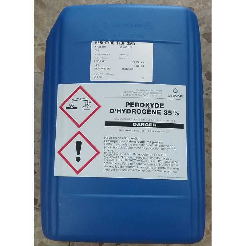 Peroxyde d'hydrogène 35% 20 Litres