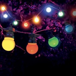 Guirlande 10 ampoules multicolore