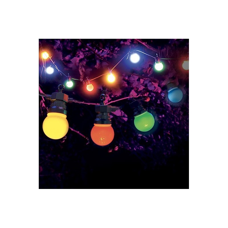Guirlande 10 ampoules multicolore